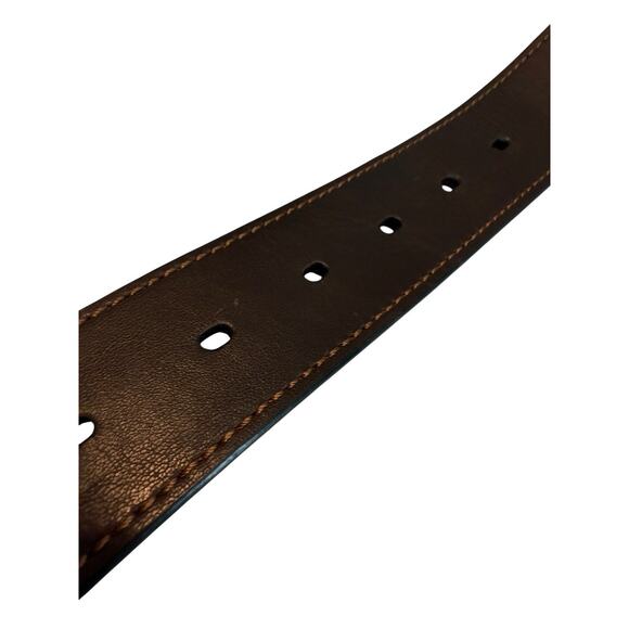 Columbia Synthetic Leather Reversible Belt Size 32 Black Brown - Picture 9 of 9